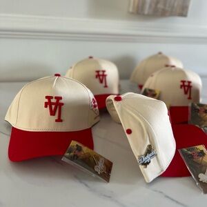 Red and Cream Baseball Cap